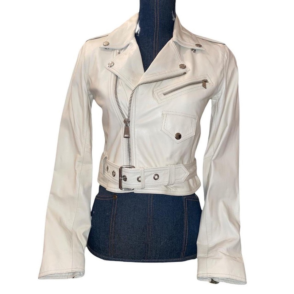 Ralph Lauren White Leather Jacket